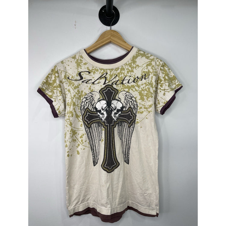 Mens Y2k Affliction Style  T-shirt Size M