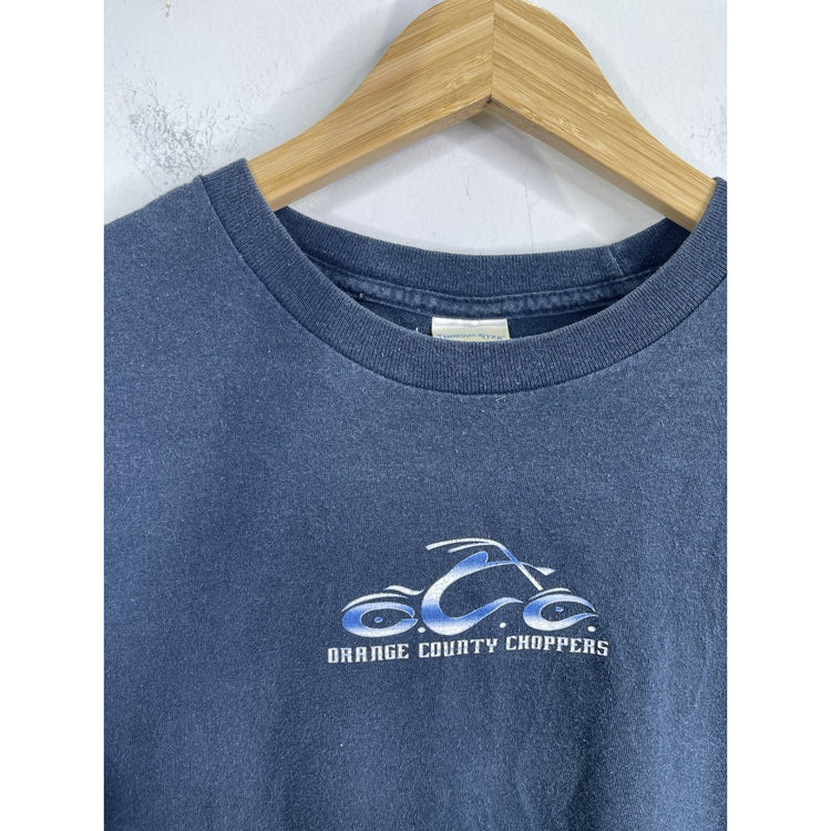 Men’s Vintage 2004 Orange County Choppers Graphic Navy Blue T Shirt Sz L