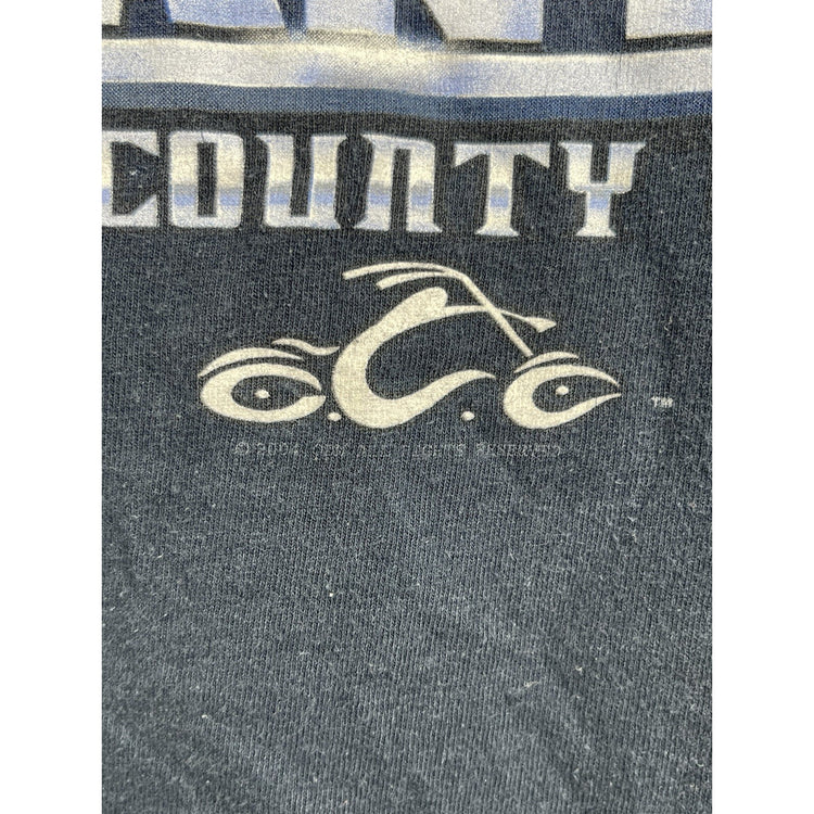 Men’s Vintage 2004 Orange County Choppers Graphic Navy Blue T Shirt Sz L