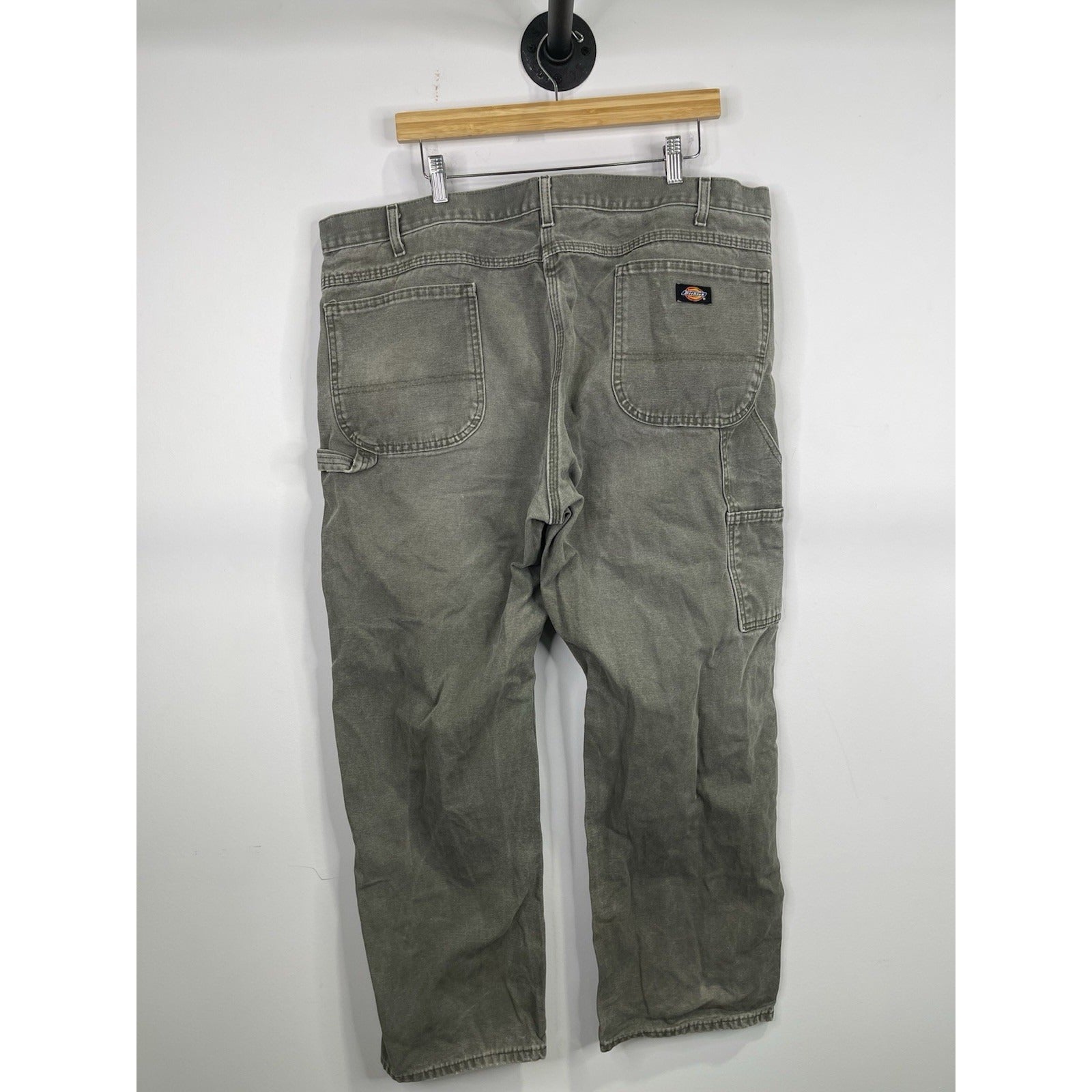 Vintage Dickies Carpenter Pants Mens 42x30 Olive Green Canvas Relaxed