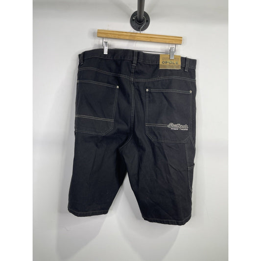 Men’s Vintage Y2k Southpole Black Jean Shorts Jorts Baggy Skate Grunge 40x15