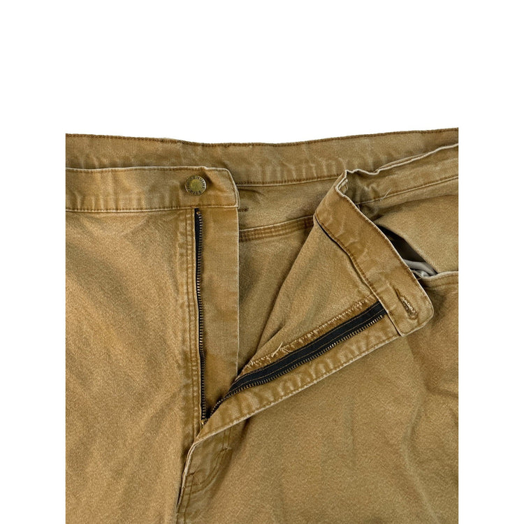 Men's Genuine Dickies Canvas Carpenter Work Pants Brown Size 42x30