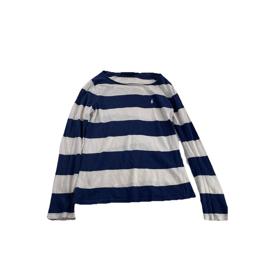 Womens Vintage Ralph Lauren Sport Striped Long Sleeve Shirt Size M