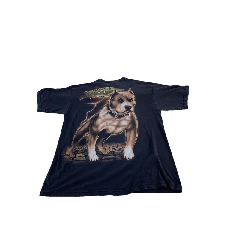 Mens Vintage Rude Dogs The New Breed Graphic T-Shirt Black Size XL