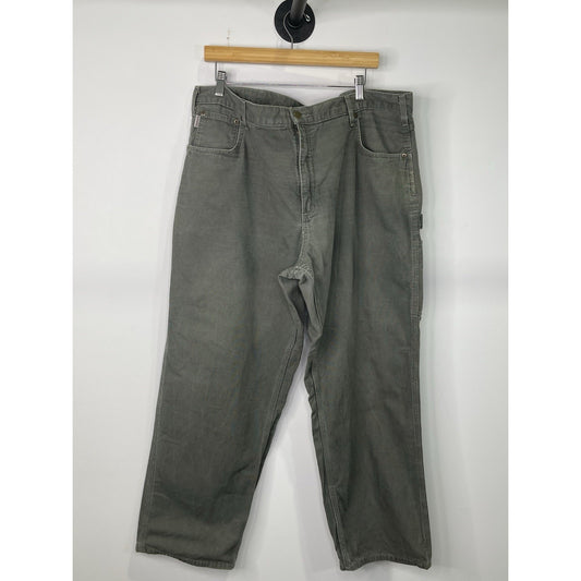 Vintage Men’s Carhartt Olive Green Carpenter Pants Sz 42
