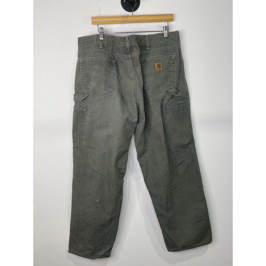 Vintage Men’s Carhartt Olive Green Carpenter Pants Sz 42