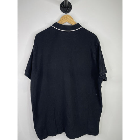 Men’s Polo Ralph Lauren Big Pony Polo Shirt Black Crest Striped Logo USA Sz XXL