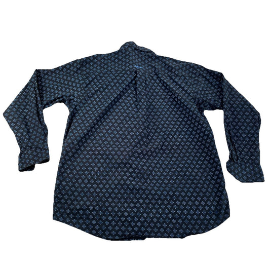 Mens Ariat Black&Blue Medallion Print, Long Sleeve, Button Up Shirt Size L