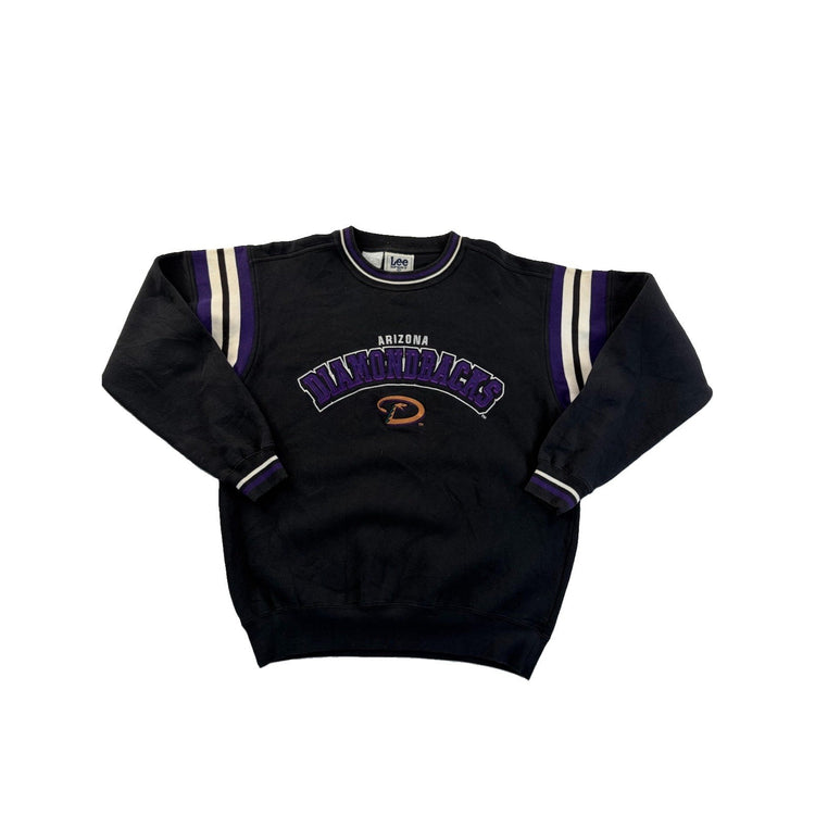 Men’s Vintage Lee “ Diamond Backs Arizona “ Black & Purple Sweatshirt Size M