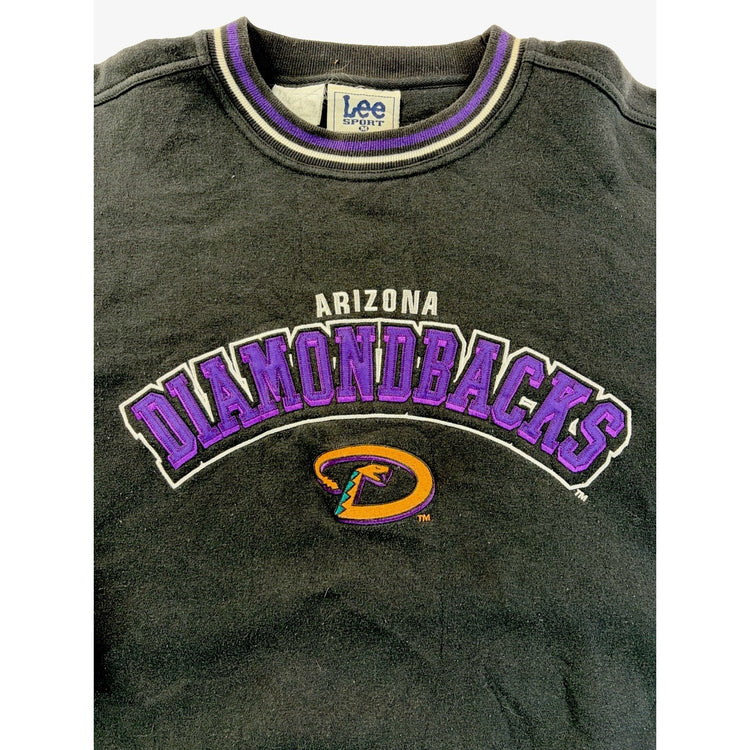 Men’s Vintage Lee “ Diamond Backs Arizona “ Black & Purple Sweatshirt Size M