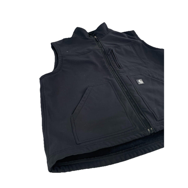 Mens Carhartt Black Denwood Fleece Lined Zip Up Vest Size 2XL
