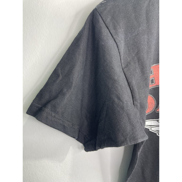 Men’s Motor Harley Davidson Cycles Graphic Double Sided Black T Shirt Sz S