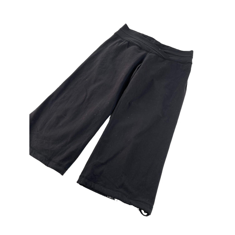 Women's Lululemon Athletica Black Wide-Leg Cropped Pants Size 10