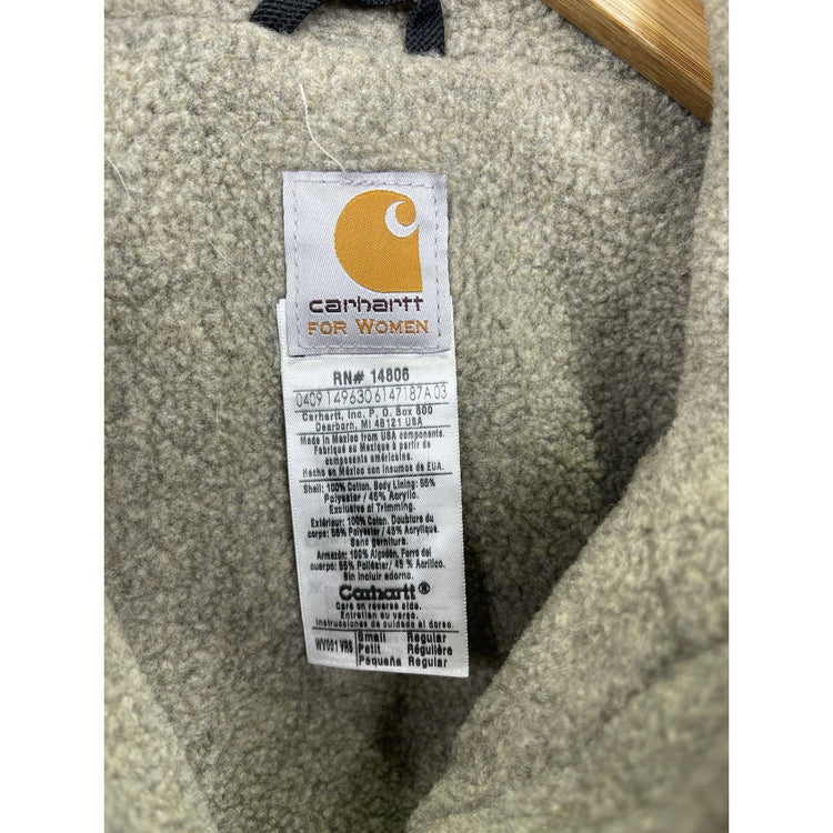 Women’s VTG Faded Red Carhartt Sherpa Fully Lined Vest Sz Small