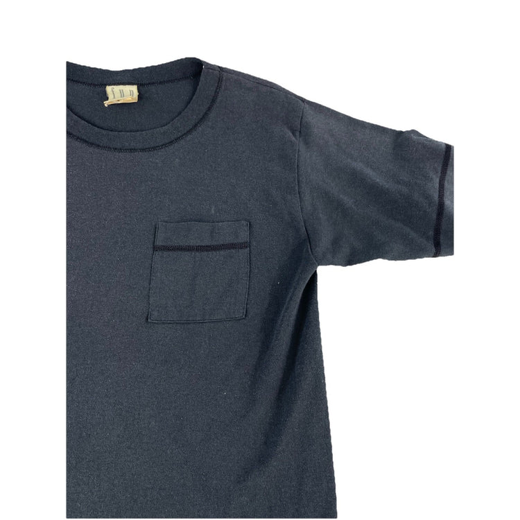 Kids Fun Blank Solid Black Tee Size L