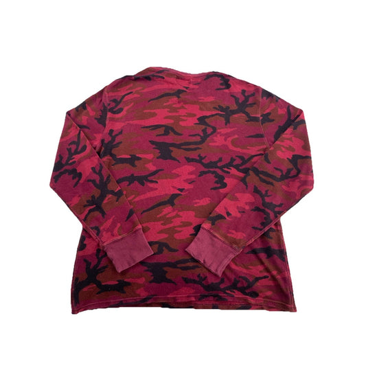Mens Ralph Lauren Size Medium Red Camo Long Sleeve