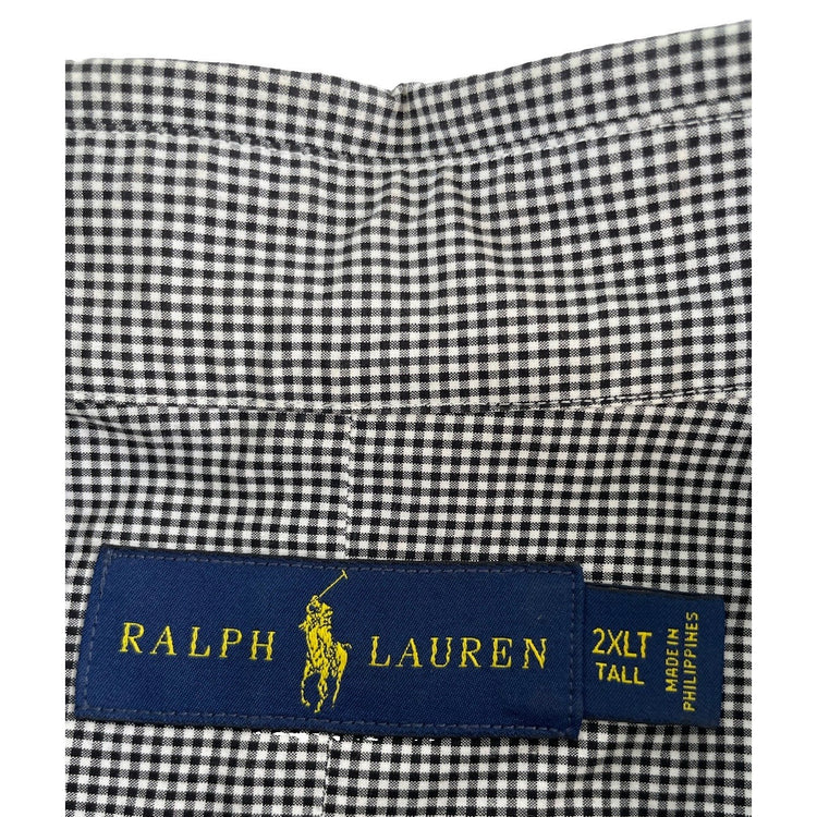 Mens Ralph Lauren Black And White Stiped ButtonUp Shirt Size 2xl Tall