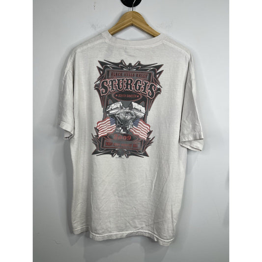 Men’s Vintage Sturgis Motorcycle Black Hills Rally T-Shirt 2009 Sz XL