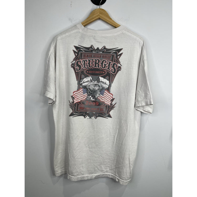 Men’s Vintage Sturgis Motorcycle Black Hills Rally T-Shirt 2009 Sz XL