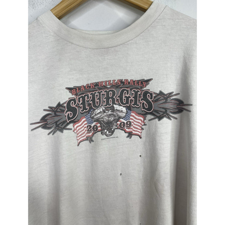 Men’s Vintage Sturgis Motorcycle Black Hills Rally T-Shirt 2009 Sz XL