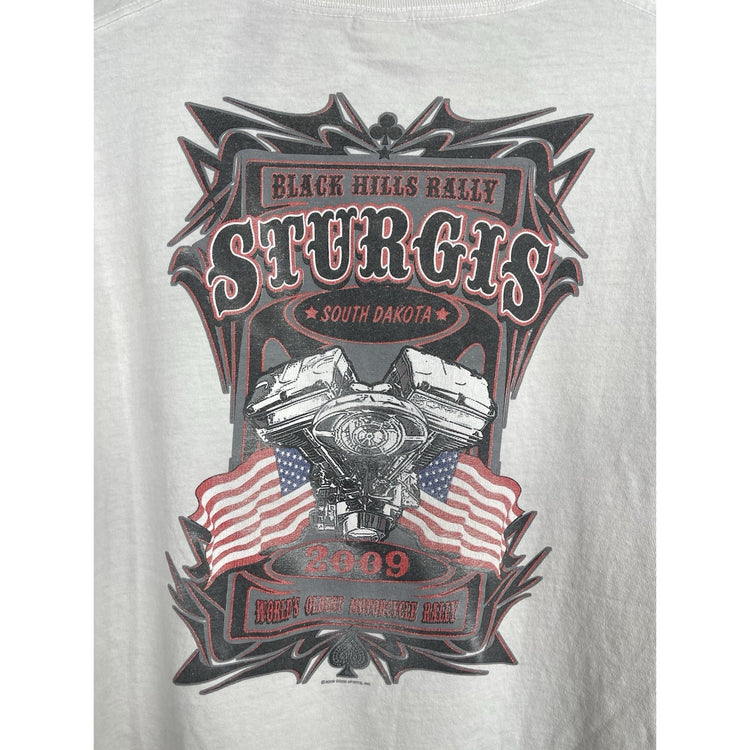 Men’s Vintage Sturgis Motorcycle Black Hills Rally T-Shirt 2009 Sz XL