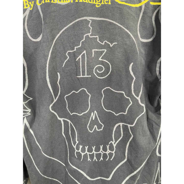 Ed Hardy by Christian Audigier Vintage Long Sleeve Y2K Skull Size Large Grey