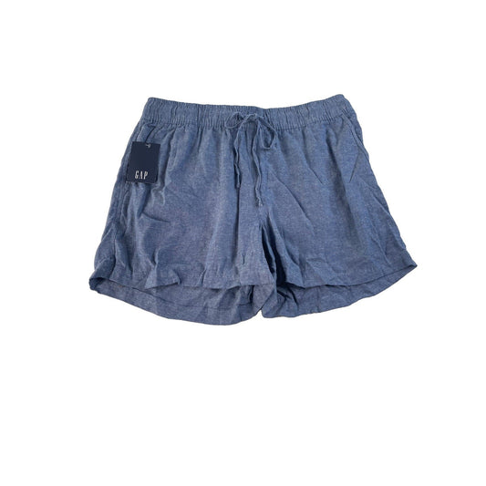 Women's GAP Linen Pull-On Shorts Blue Size L