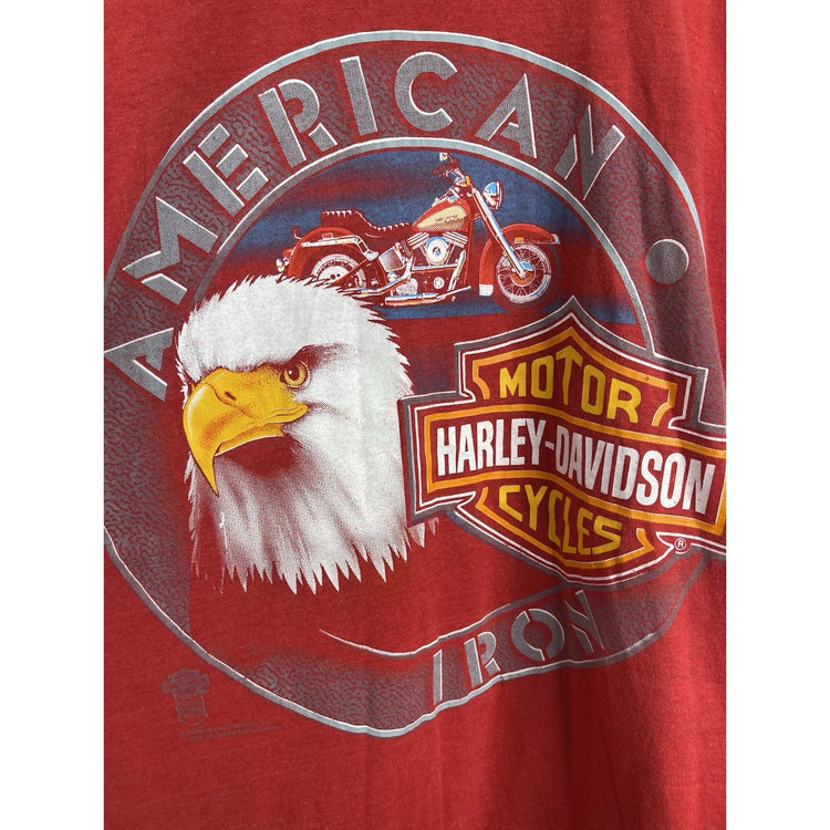 MEN’S VTG 80's HARLEY DAVIDSON MOTORCYCLE AMERICAN IRON T SHIRT SZ XL
