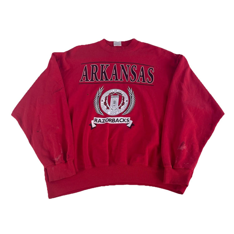 Mens Vintage Hanes Activewear University Of Arkansas Crewneck Sweatshirt Size2xl