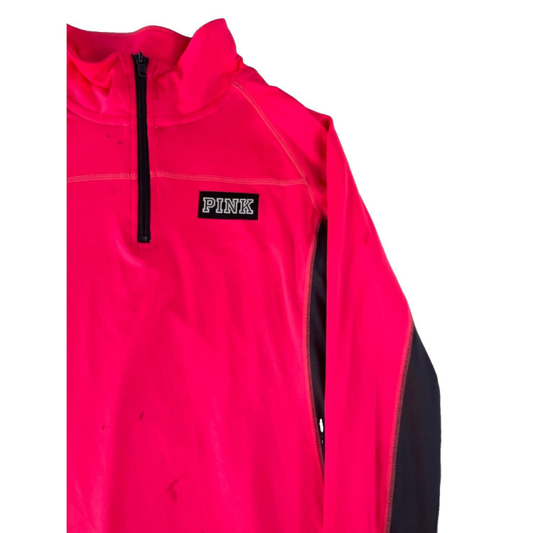 Women’s PINK Victorias Secret Ultimate Pink Quarter Zip Dri Fit Sweater Size S