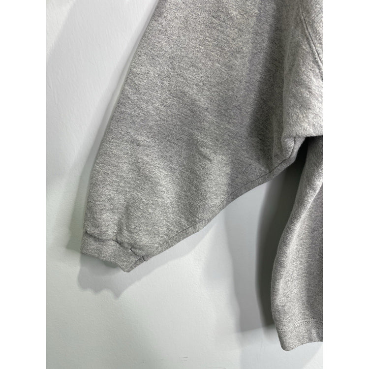 Youth Grey Vintage Nike Yellow Swoosh Logo Pullover Sweatshirt Sz L (12-14)