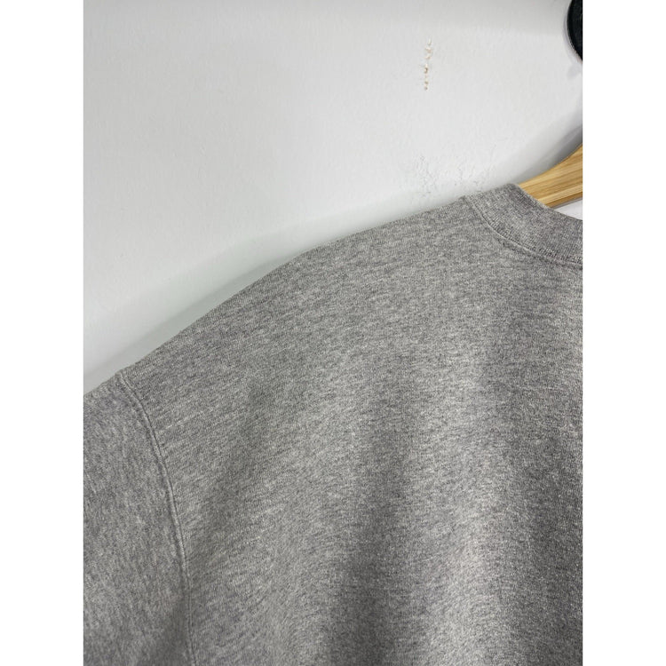 Youth Grey Vintage Nike Yellow Swoosh Logo Pullover Sweatshirt Sz L (12-14)