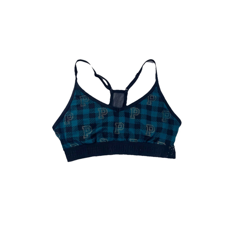 Womens PINK Victoria Secret Buffalo Pattern Sports Bra Size M