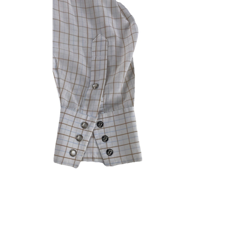 Mens Panhandle Slim Long Sleeve Button-Up Plaid Pattern Size 16 1/2, 33
