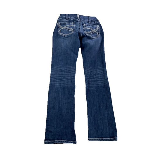 Womens Ariat REAL Denim Straight Blue Jeans Size 27r