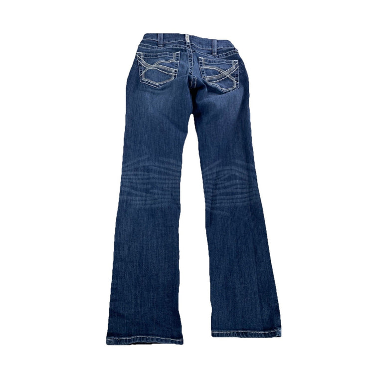 Womens Ariat REAL Denim Straight  Blue Jeans Size 27r