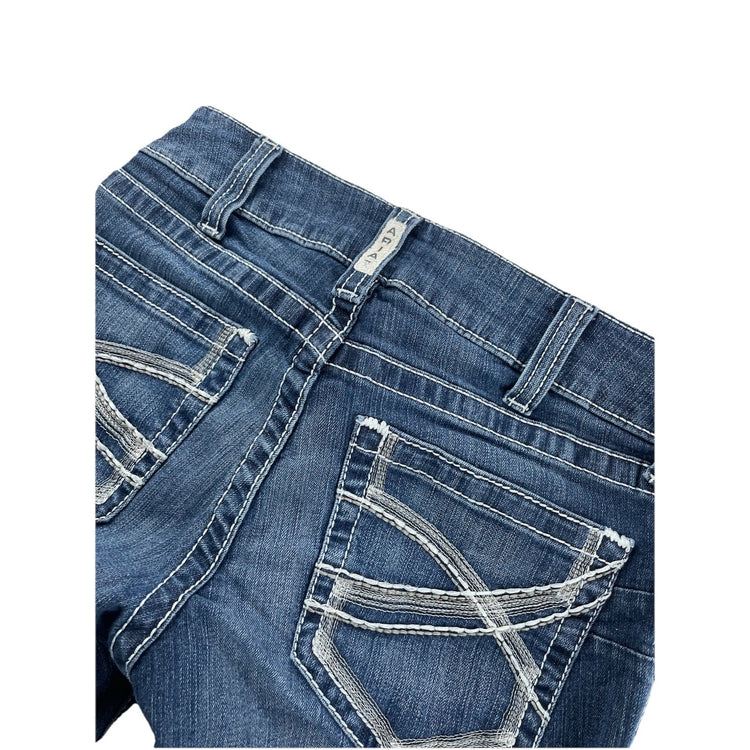 Womens Ariat REAL Denim Straight  Blue Jeans Size 27r