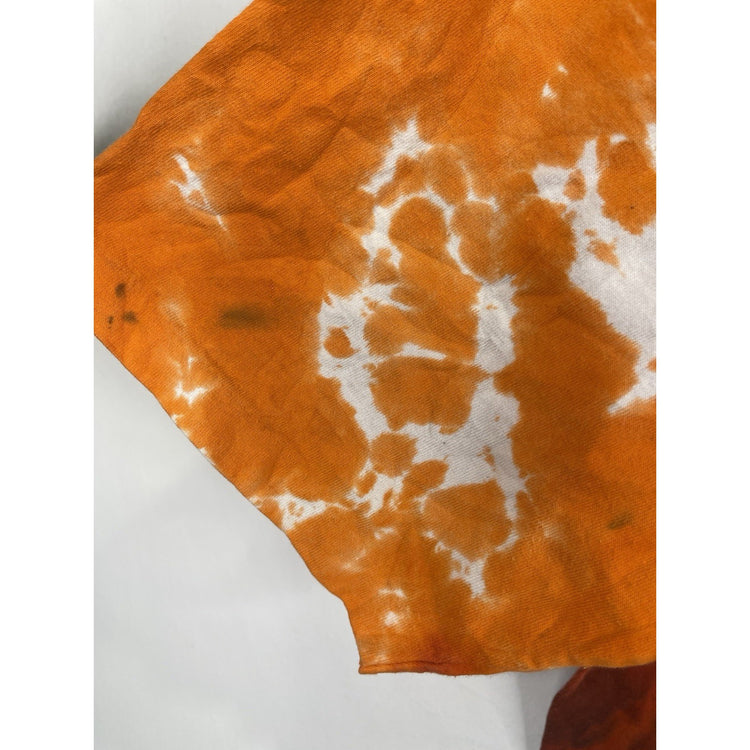 Men’s Harley Davidson Motor Cycles Orange Fire Smoke Flame Tie Dye Shirt Sz L