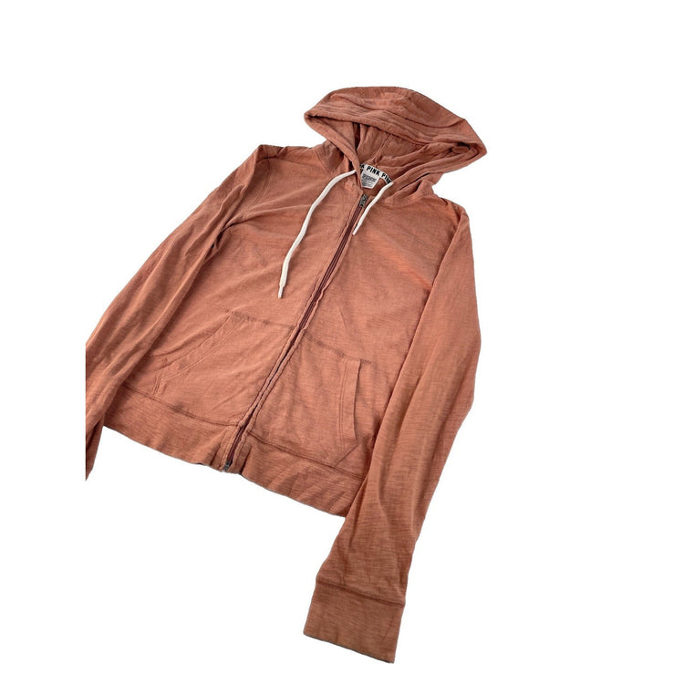Women’s Y2K PINK Victorias Secret Light Brown Zip Up Jacket Size Small