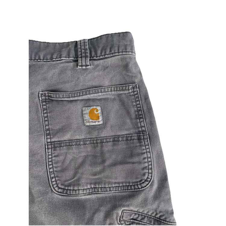 Mens Carhartt Gray Relaxed Fit Cargo Shorts Size 40