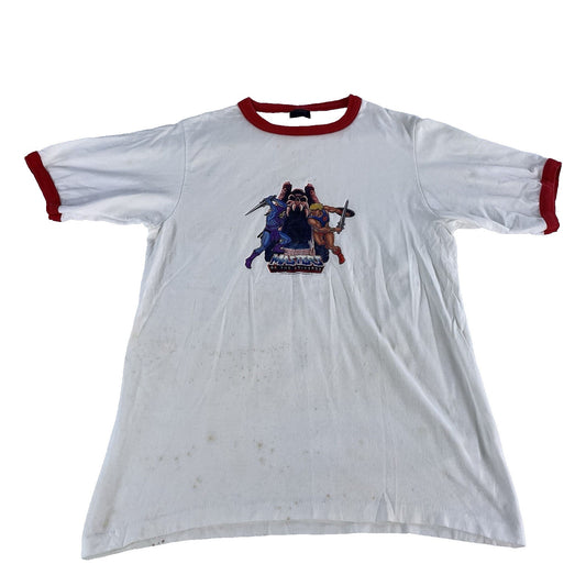 Mens Changes Basic “Masters Of The Universe” Graphic Red & White Tee Size L
