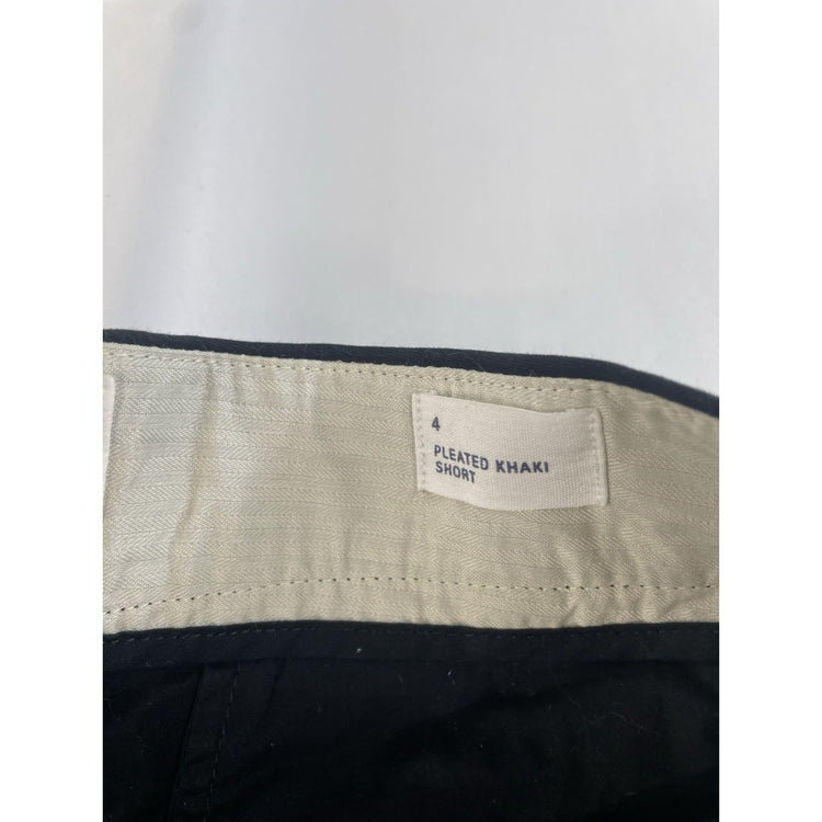 Womens Gap Black High Rise Pleated Khaki Shorts Size 4