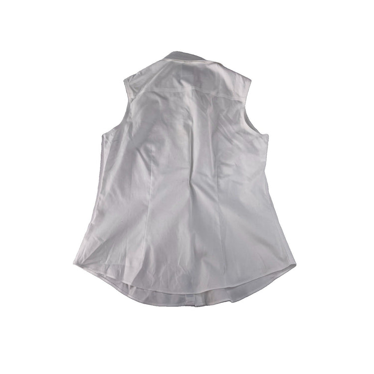 Womens Brooks Brothers White Non-Iron Stretch Sleeveless Button Shirt Size 4