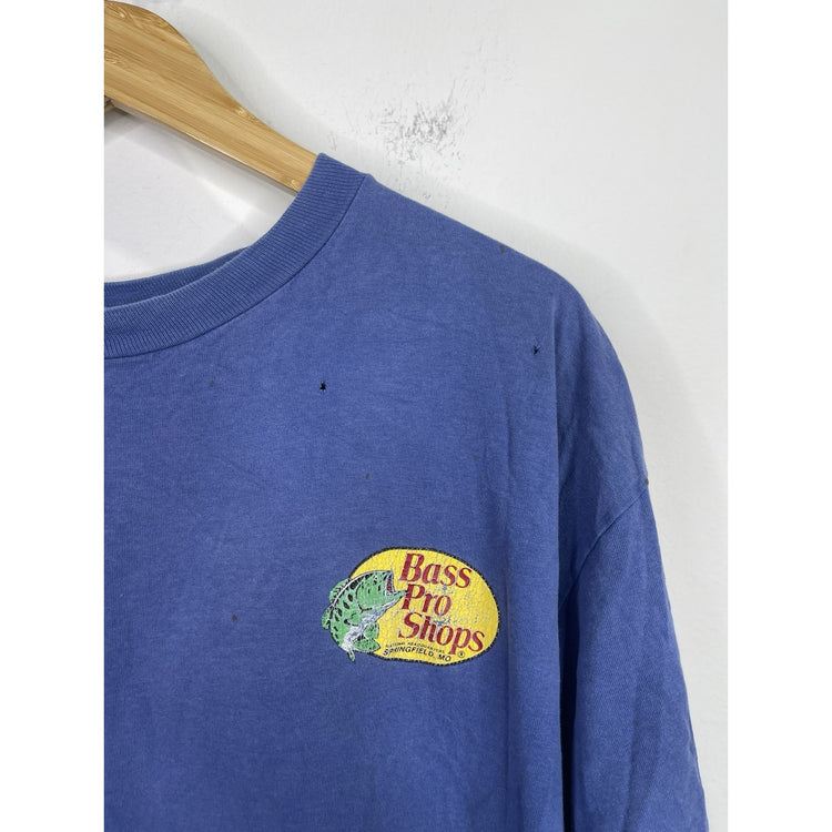 Men’s Blue Bass Pro Shops Fish SpringField, Mo Graphic T-Shirt Sz XL