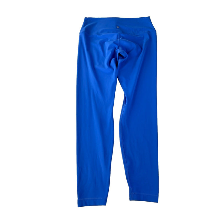 ⁠Womens Lululemon Royal Blue High Rise Athletic Yoga Gym Leggings Size 12