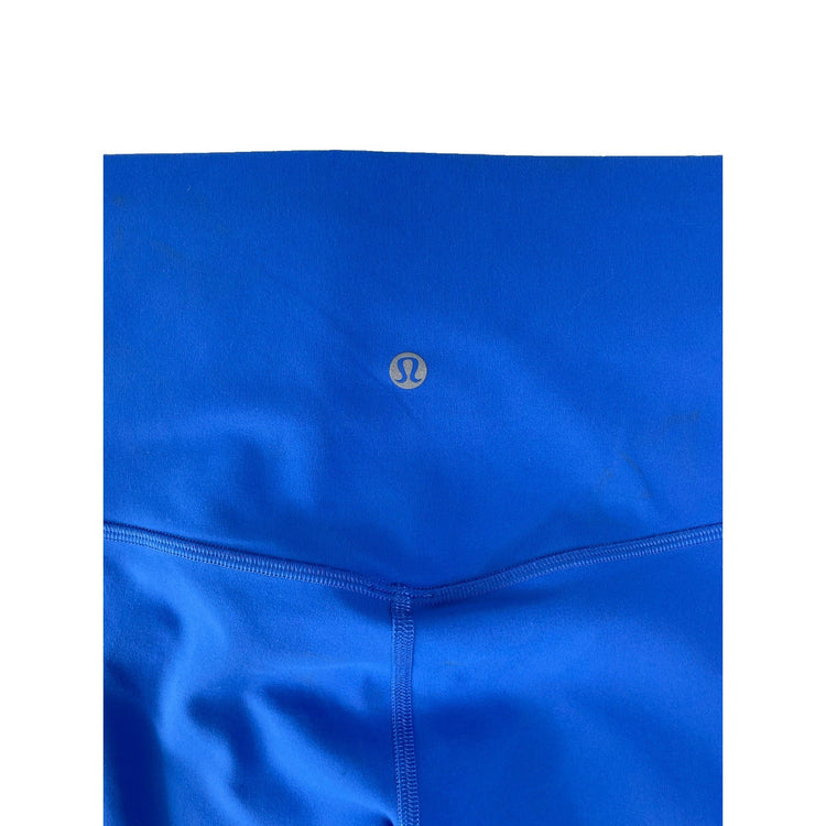 ⁠Womens Lululemon Royal Blue High Rise Athletic Yoga Gym Leggings Size 12