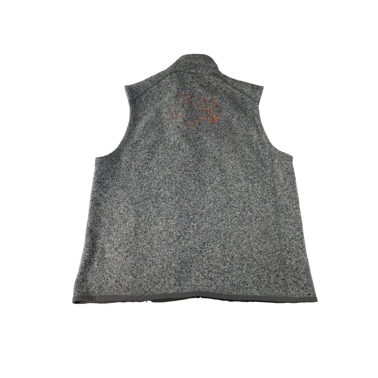 Mens Patagonia Gray Embroidered Better Sweater Full Zip Vest Size Large