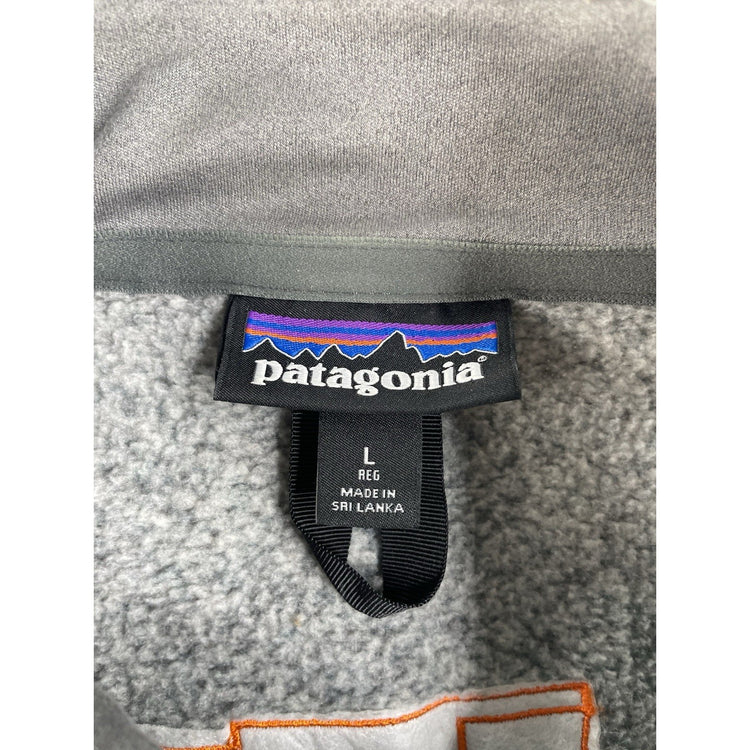 Mens Patagonia Gray Embroidered Better Sweater Full Zip Vest Size Large