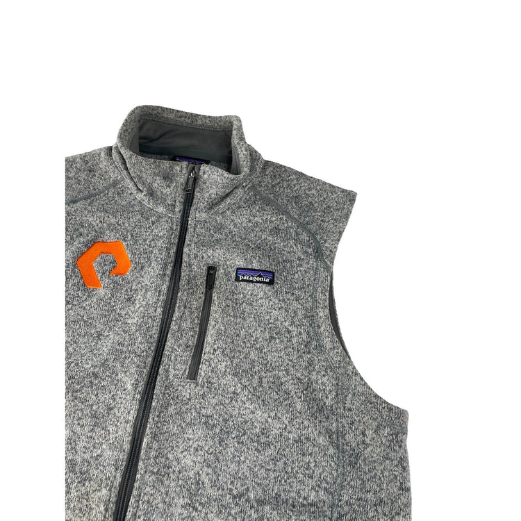 Mens Patagonia Gray Embroidered Better Sweater Full Zip Vest Size Large