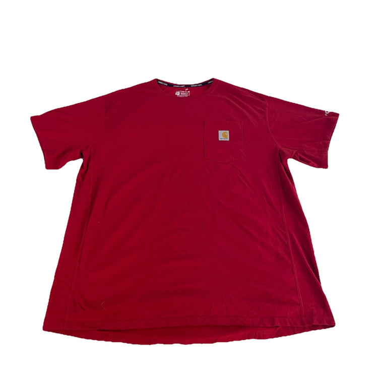Mens Carhartt Basic Red Tee Size 2Xl Relaxed Fit